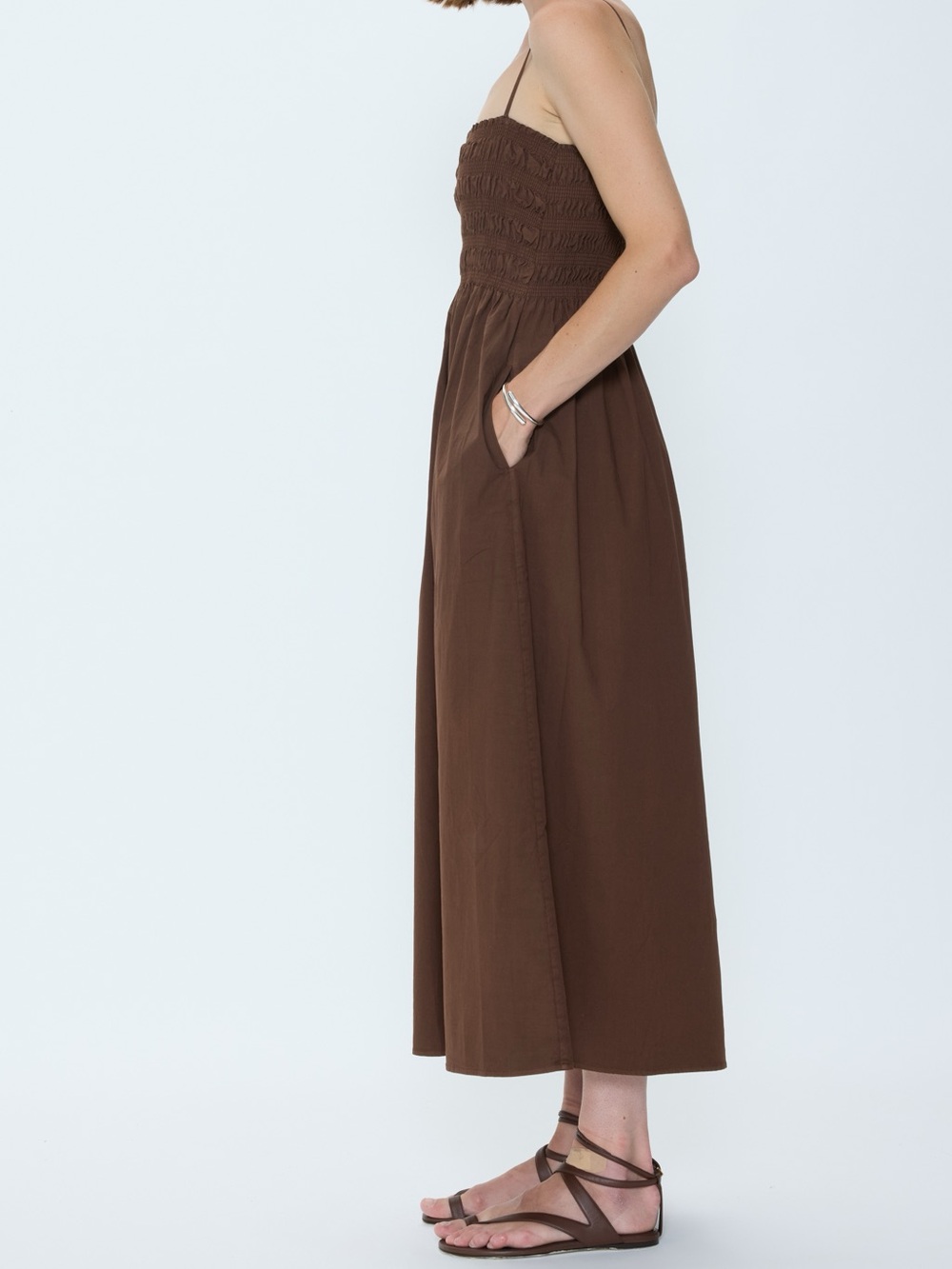 Pistola Bianca Shirred Top Dress